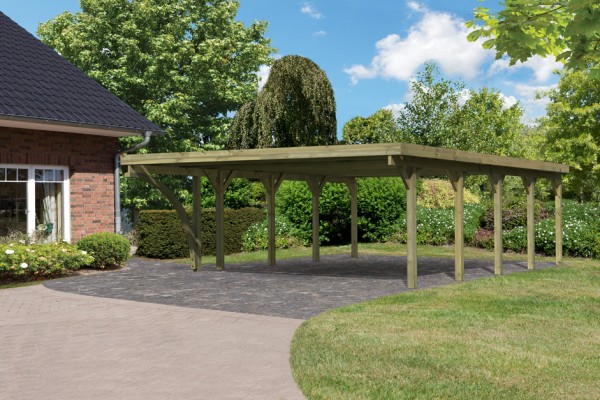Doppelcarport Classic 3 Stahl-Dach Variante B SET