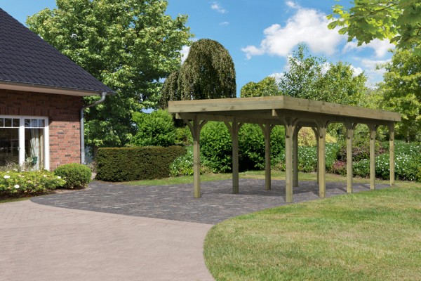 Einzelcarport Premium 3 Stahl-Dach Variante A SET