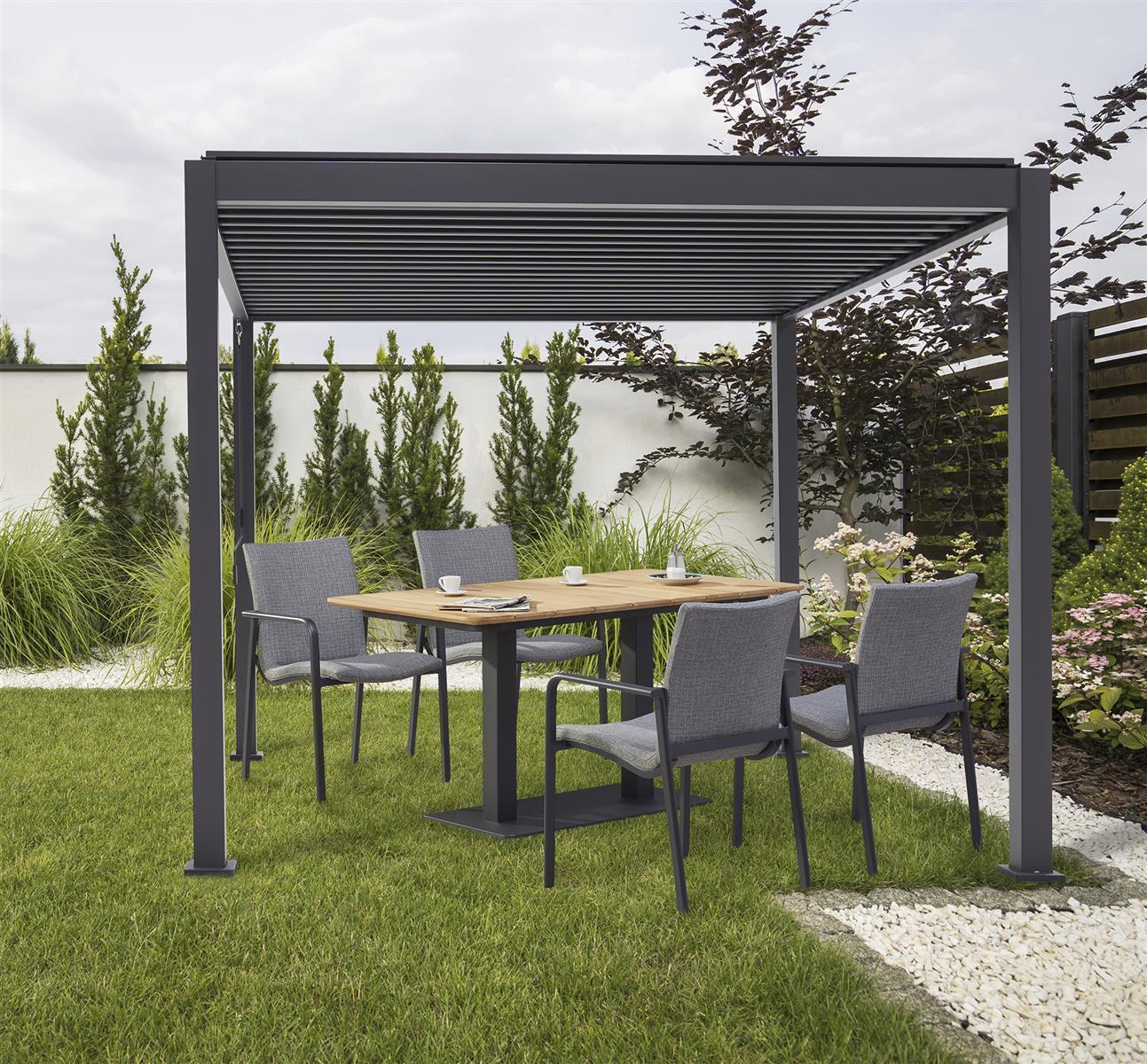 Best Freizeitmöbel Cadiz Terrassenüberdachung Pergola 360x720x250cm