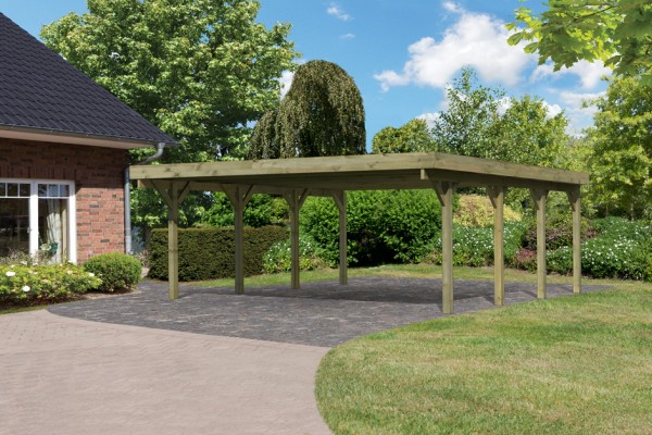 Doppelcarport Classic 2 PVC-Dach Variante A SET