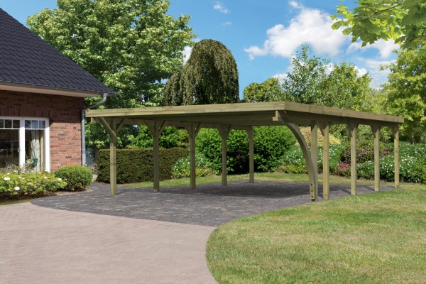 Doppelcarport Classic 3 PVC-Dach Variante B SET