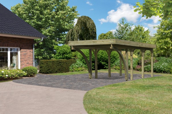 Einzelcarport Premium 2 Stahl-Dach Variante C SET