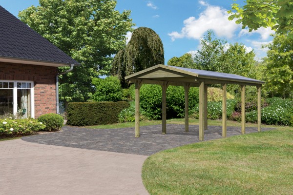 Einzelcarport Classic 2 mit Satteldach