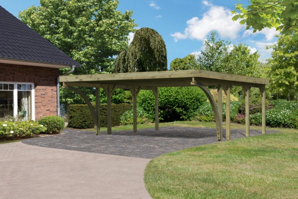 Doppelcarport Classic 2 PVC-Dach Variante C SET