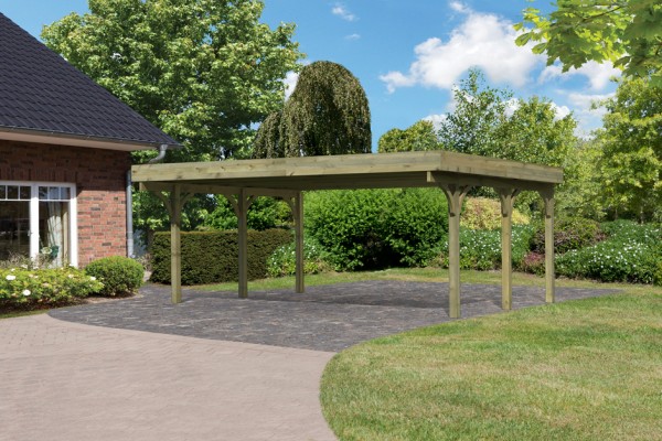 Doppelcarport Premium 1 Stahl-Dach Variante A SET