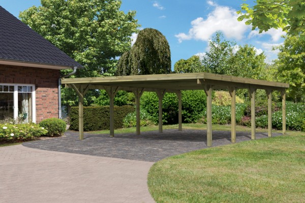 Doppelcarport Classic 3 PVC-Dach Variante A SET
