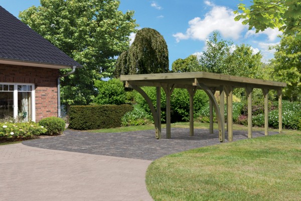 Einzelcarport Premium 3 Stahl-Dach Variante C SET