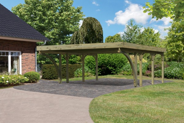 Doppelcarport Premium 2 Stahl-Dach Variante C SET